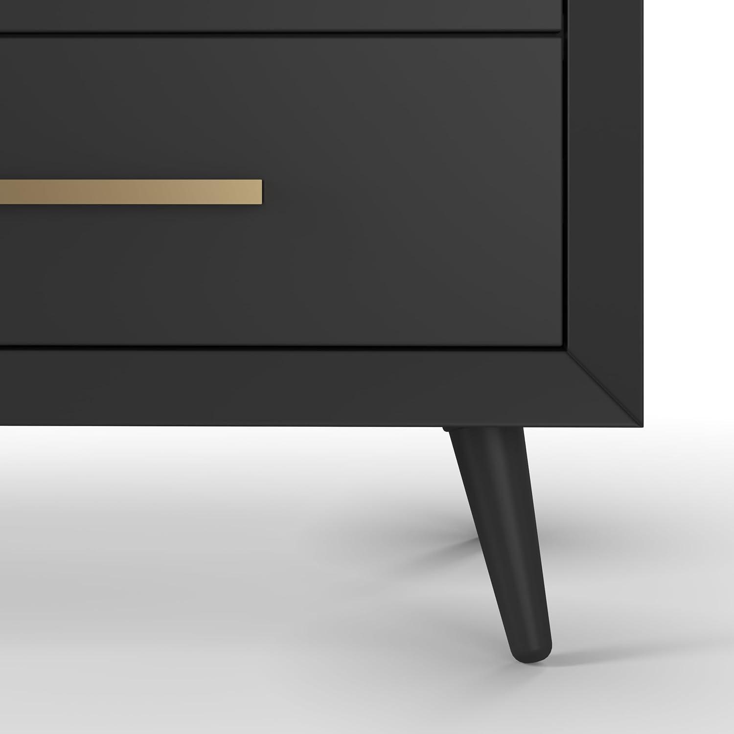 imageChild Craft 6Drawer Cranbrook Double Dresser for Nursery or Bedroom Plenty of Storage AntiTip Kit Included to Prevent Tipping NonToxic Baby Safe Finish Lunar GrayEbony Black