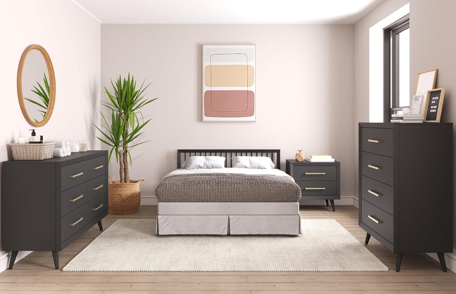 imageChild Craft 6Drawer Cranbrook Double Dresser for Nursery or Bedroom Plenty of Storage AntiTip Kit Included to Prevent Tipping NonToxic Baby Safe Finish Lunar GrayEbony Black