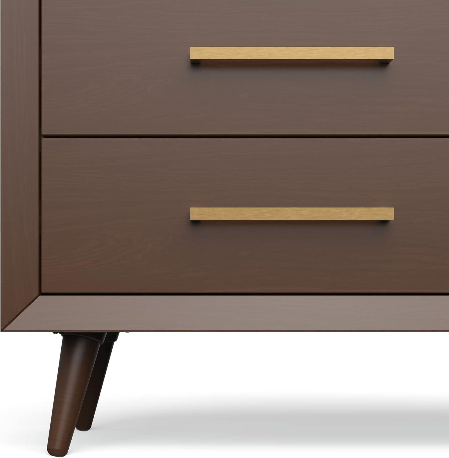 imageChild Craft 6Drawer Cranbrook Double Dresser for Nursery or Bedroom Plenty of Storage AntiTip Kit Included to Prevent Tipping NonToxic Baby Safe Finish Lunar GrayToasted Chestnut Brown