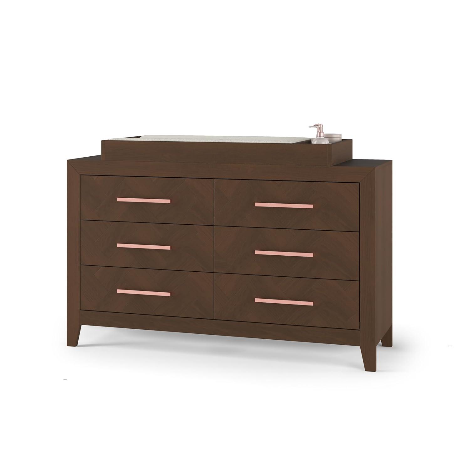 imageChild Craft 6Drawer Kieran Dresser for Nursery or Bedroom Plenty of Storage AntiTip Kit Included to Prevent Tipping NonToxic Baby Safe Finish ReadytoAssemble Toasted ChestnutBrown