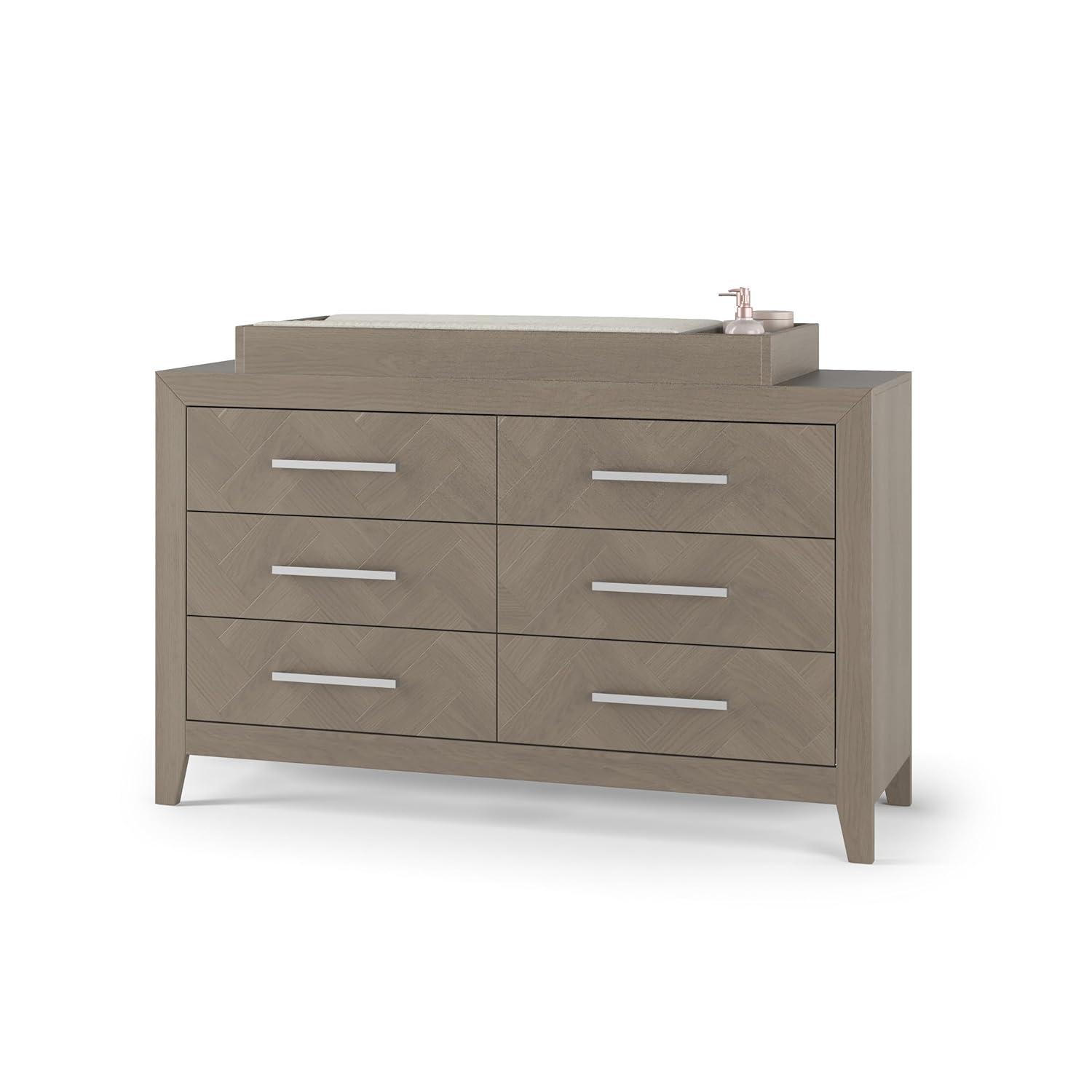 imageChild Craft 6Drawer Kieran Dresser for Nursery or Bedroom Plenty of Storage AntiTip Kit Included to Prevent Tipping NonToxic Baby Safe Finish ReadytoAssemble Toasted ChestnutGrey