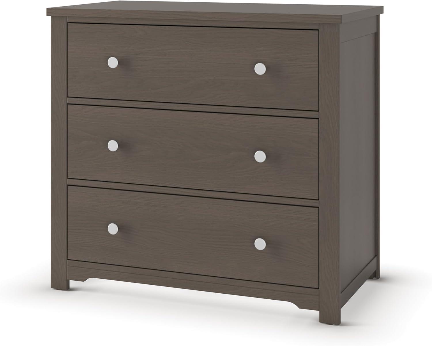 imageChild Craft Harmony 3 Drawer Dresser with Removable Changing Table Topper for Nursery or Bedroom Plenty of Storage AntiTip Kit Included to Prevent Tipping NonToxic Baby Safe Finish Matte WhiteDapper Gray
