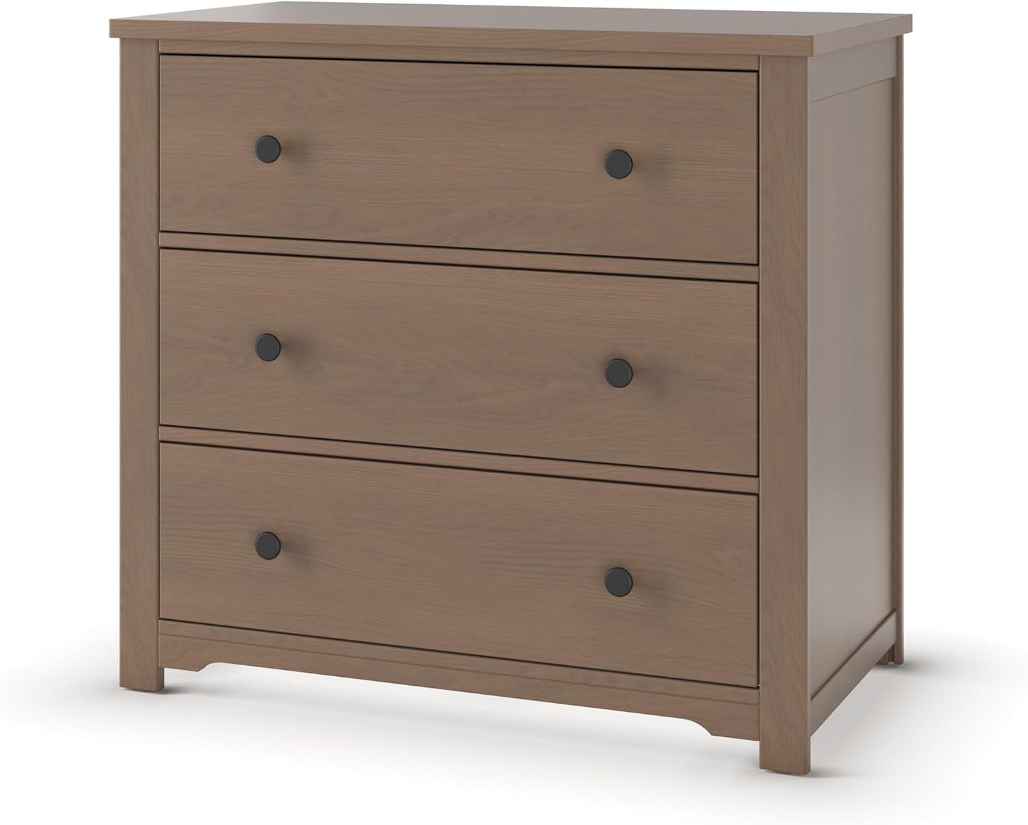 imageChild Craft Harmony 3 Drawer Dresser with Removable Changing Table Topper for Nursery or Bedroom Plenty of Storage AntiTip Kit Included to Prevent Tipping NonToxic Baby Safe Finish Matte WhiteDusty Heather