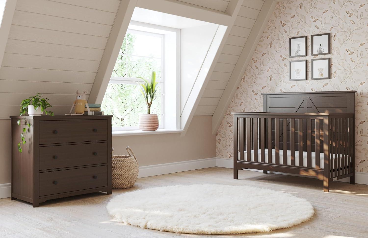 imageChild Craft Harmony 3 Drawer Dresser with Removable Changing Table Topper for Nursery or Bedroom Plenty of Storage AntiTip Kit Included to Prevent Tipping NonToxic Baby Safe Finish Matte WhiteBrushed Truffle