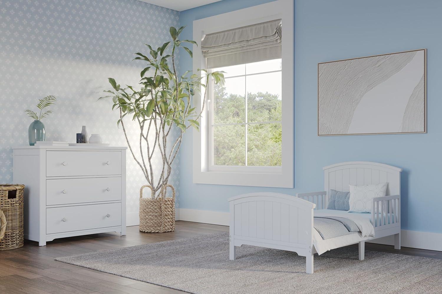 imageChild Craft Harmony 3 Drawer Dresser with Removable Changing Table Topper for Nursery or Bedroom Plenty of Storage AntiTip Kit Included to Prevent Tipping NonToxic Baby Safe Finish Matte WhiteWhite