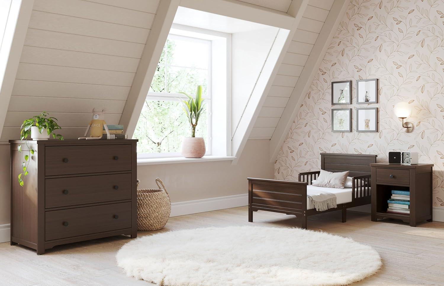 imageChild Craft Harmony 3 Drawer Dresser with Removable Changing Table Topper for Nursery or Bedroom Plenty of Storage AntiTip Kit Included to Prevent Tipping NonToxic Baby Safe Finish Matte WhiteBrushed Truffle