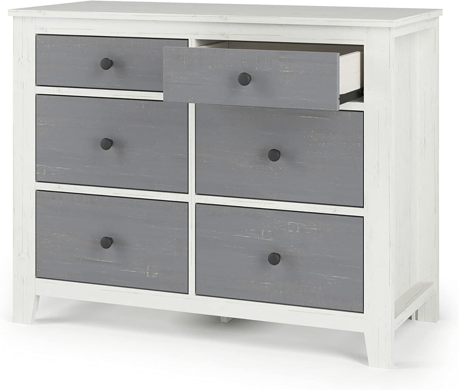 imageChild Craft Ocean Grove 6 Drawer Dresser for Nursery or Bedroom Plenty of Storage AntiTip Kit Included to Prevent Tipping NonToxic Baby Safe Finish WhiteGrayWhite Gray