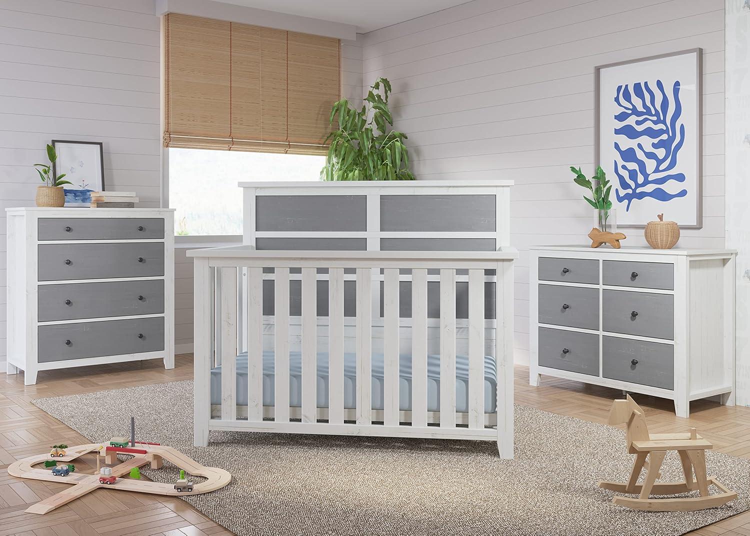 imageChild Craft Ocean Grove 6 Drawer Dresser for Nursery or Bedroom Plenty of Storage AntiTip Kit Included to Prevent Tipping NonToxic Baby Safe Finish WhiteGrayWhite Gray