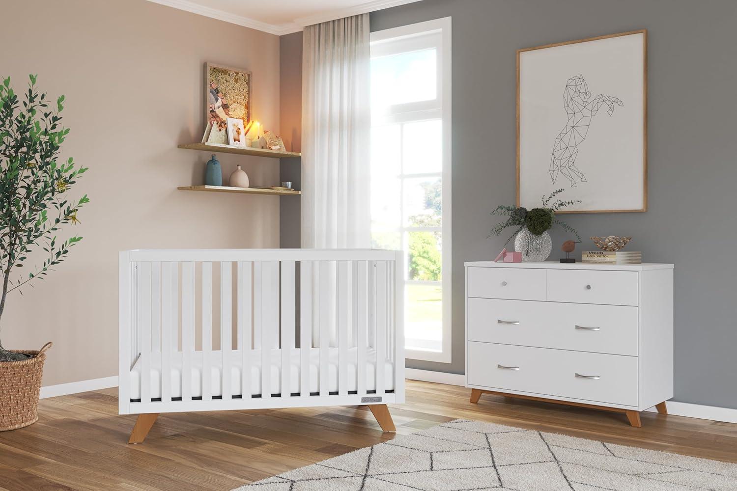 imageChild Craft SOHO 3 Drawer Dresser for Nursery or Bedroom Plenty of Storage AntiTip Kit Included to Prevent Tipping NonToxic Baby Safe Finish EbonyWhite