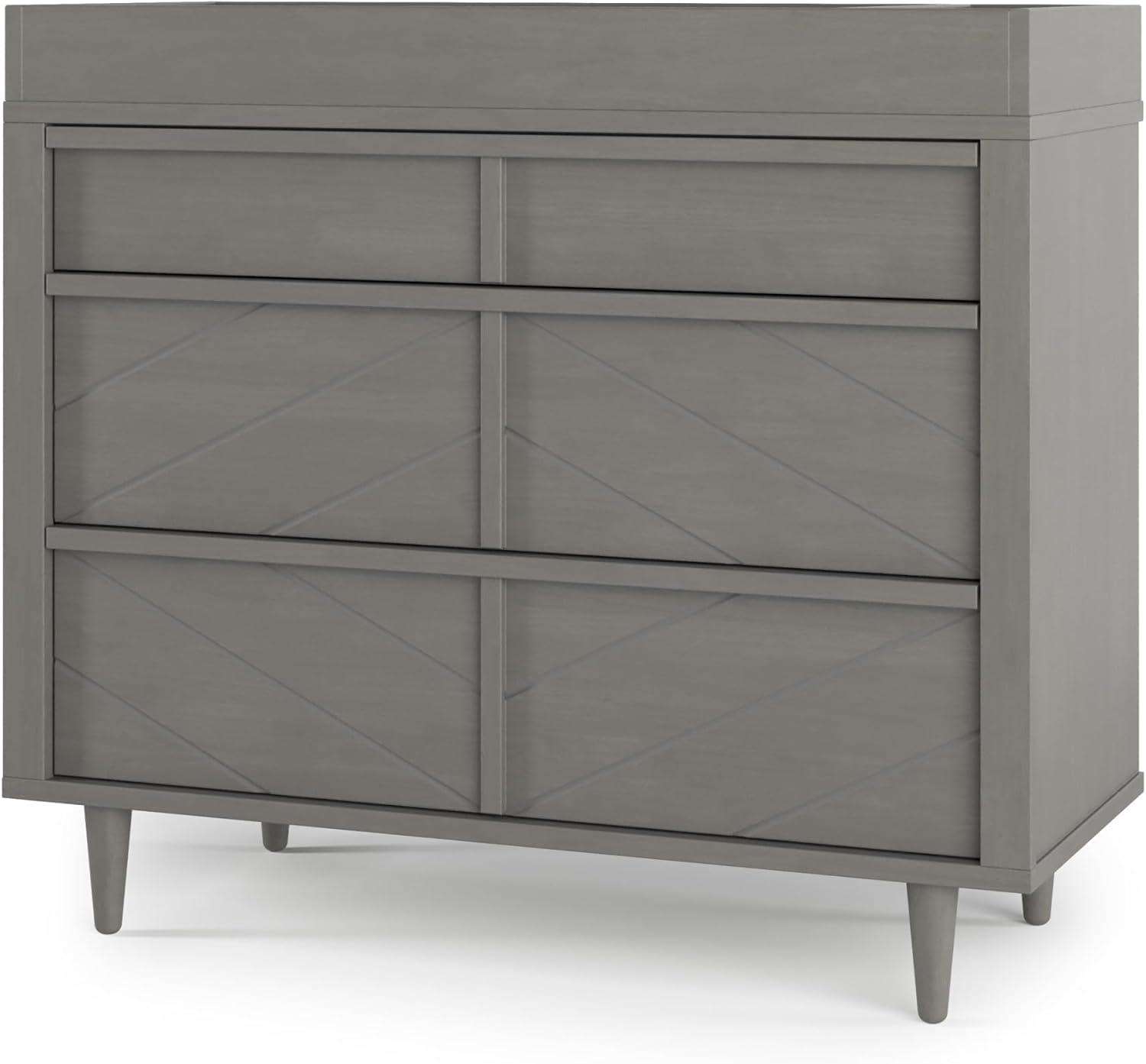 imageChild Craft Surrey Hill 3 Drawer Dresser forNursery or Bedroom Plenty of Storage AntiTip Kit Included to Prevent Tipping NonToxic Baby Safe Finish Toasted ChestnutLunar Gray