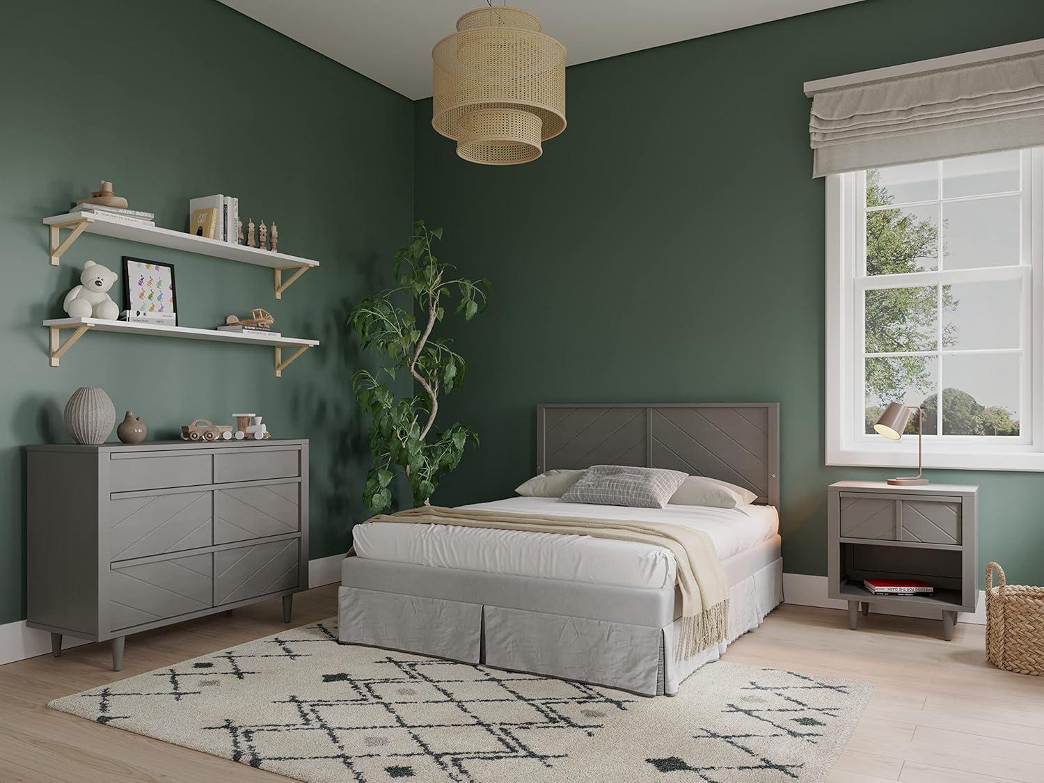 imageChild Craft Surrey Hill 3 Drawer Dresser forNursery or Bedroom Plenty of Storage AntiTip Kit Included to Prevent Tipping NonToxic Baby Safe Finish Toasted ChestnutLunar Gray