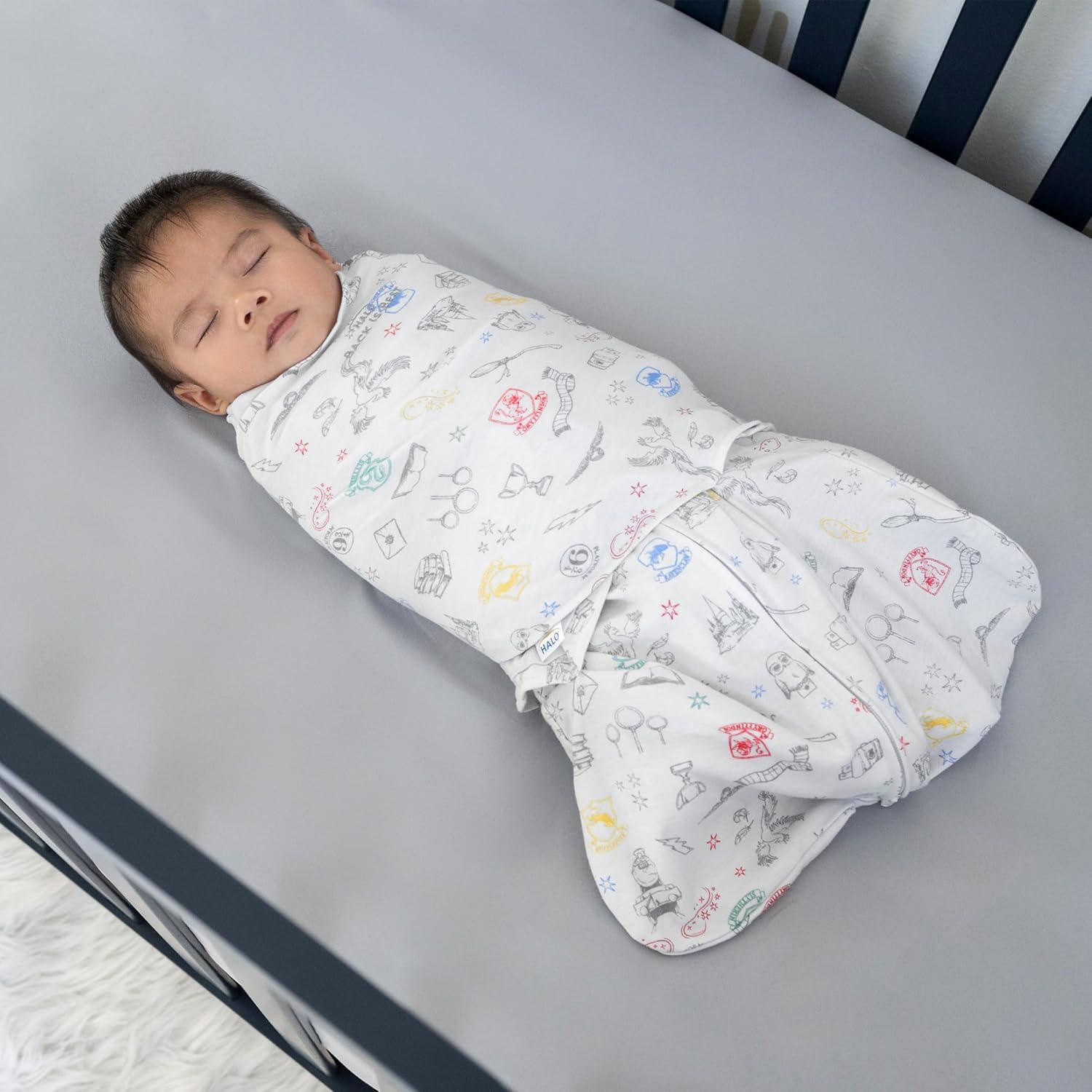Sleep Stack Baby HALO Disney Baby 100% Cotton Sleepsack Swaddle, 3-Way Adjustable ...