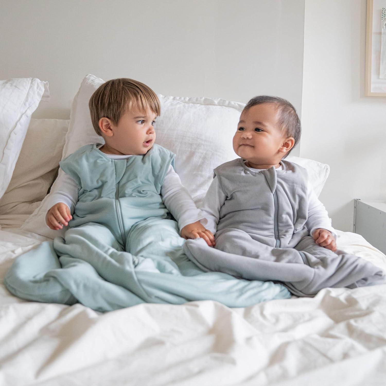 imageHALO SuperSoft Bamboo Wearable Blanket 15 TOG Buttery Soft Plush Baby Sleep Sack for Newborns Infants amp Toddlers HipHealthy Design Machine Washable 612 Months Medium OatStorm Grey