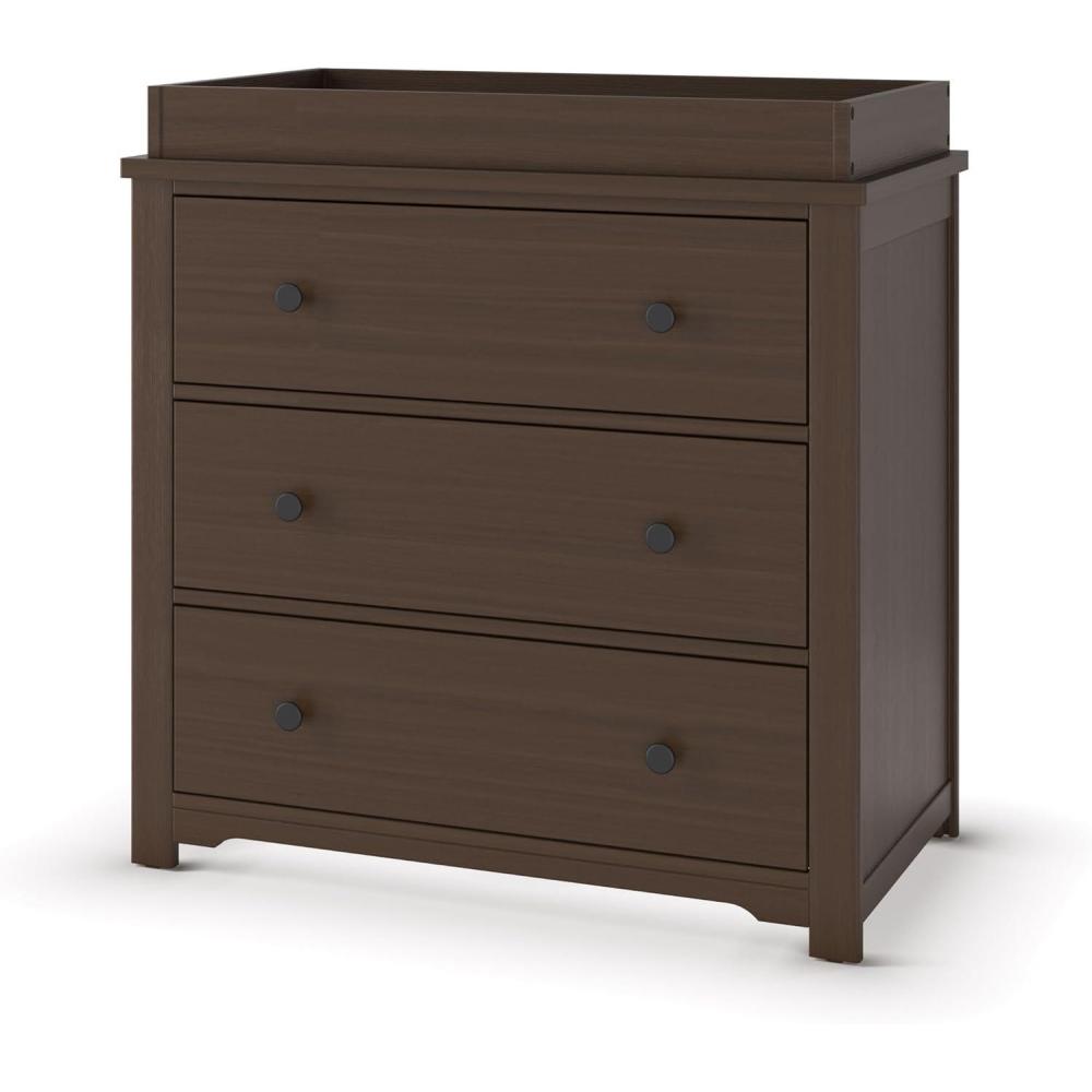 imageChild Craft Harmony 3 Drawer Dresser with Removable Changing Table Topper for Nursery or Bedroom Plenty of Storage AntiTip Kit Included to Prevent Tipping NonToxic Baby Safe Finish Matte WhiteBrushed Truffle