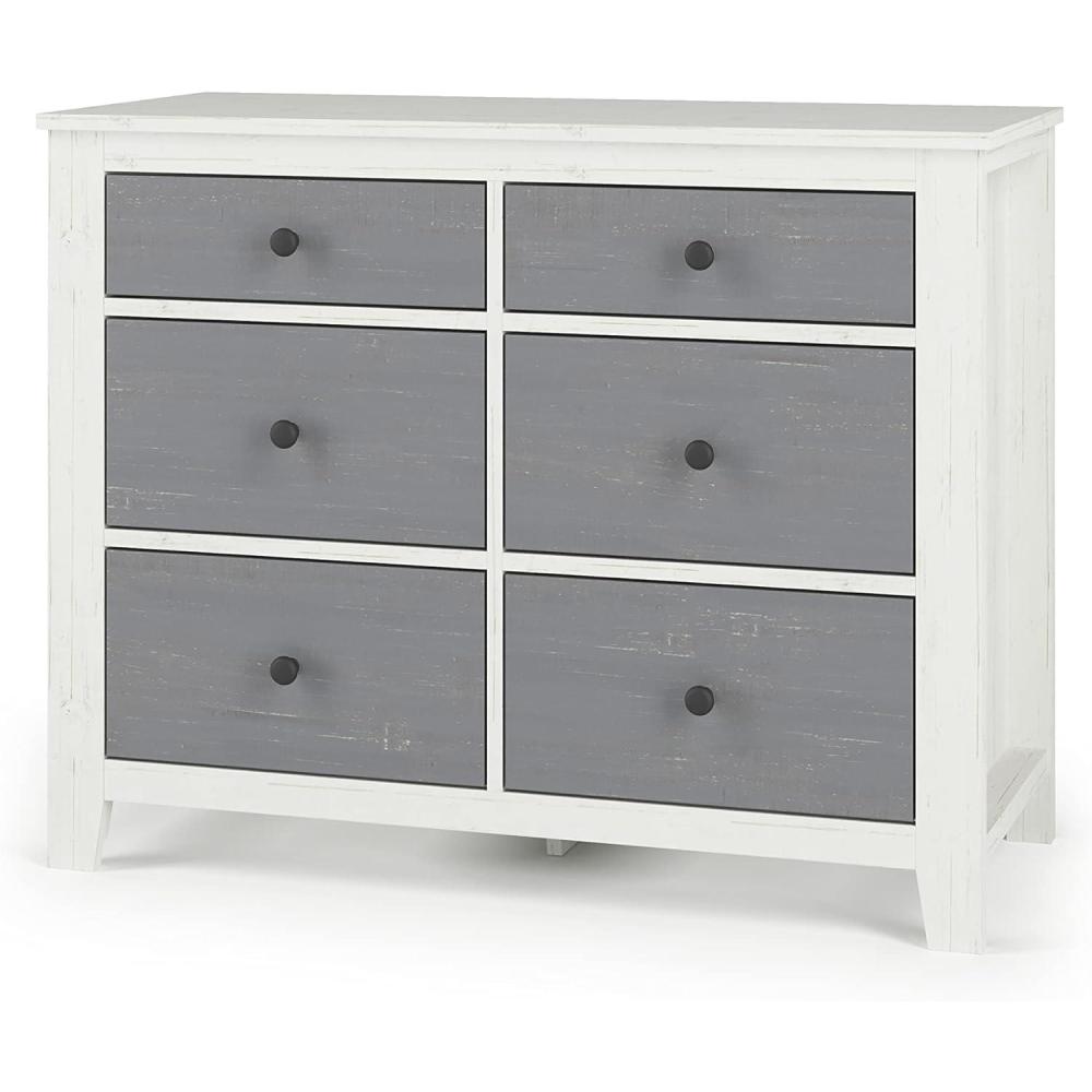 imageChild Craft Ocean Grove 6 Drawer Dresser for Nursery or Bedroom Plenty of Storage AntiTip Kit Included to Prevent Tipping NonToxic Baby Safe Finish WhiteGrayWhite Gray