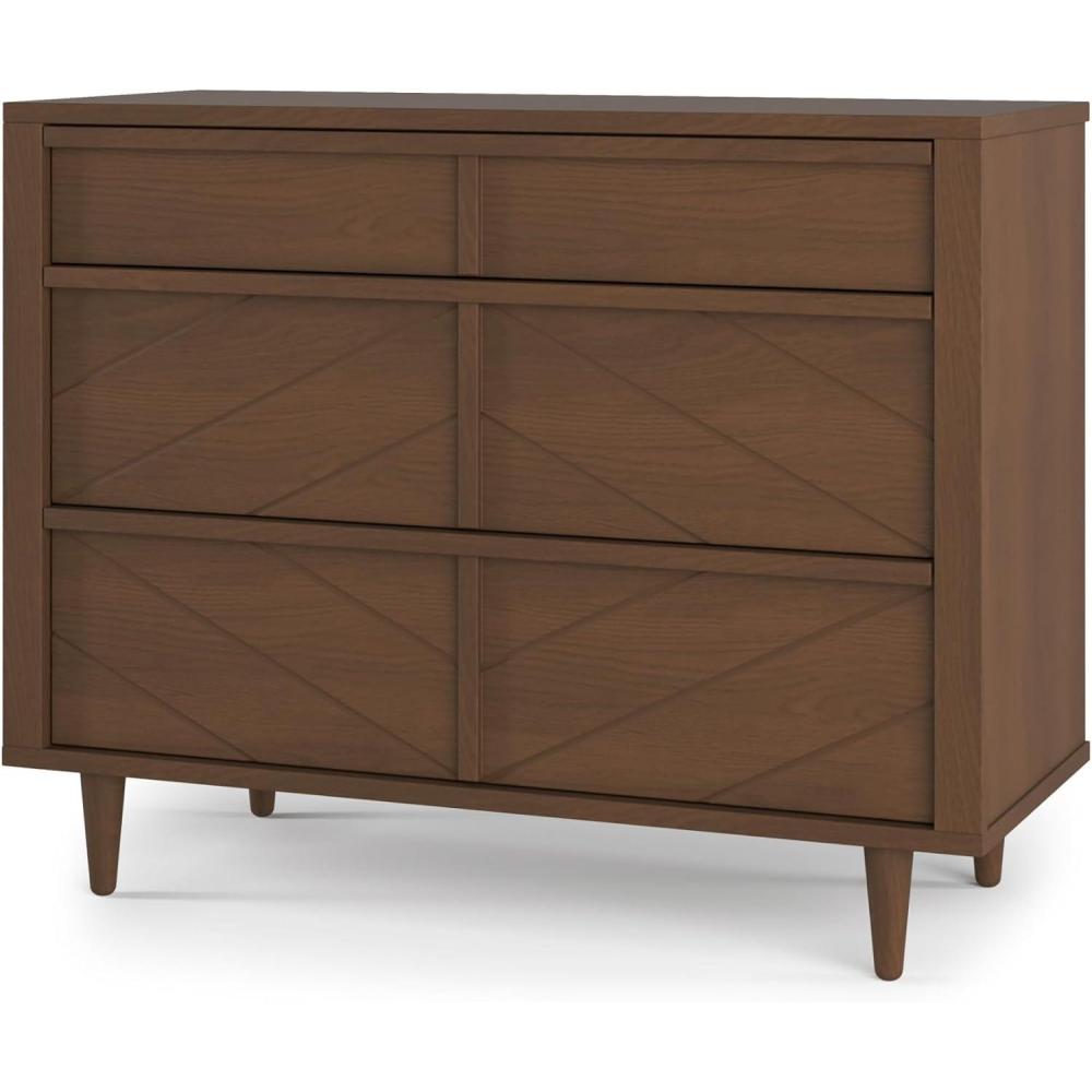 imageChild Craft Surrey Hill 3 Drawer Dresser forNursery or Bedroom Plenty of Storage AntiTip Kit Included to Prevent Tipping NonToxic Baby Safe Finish Toasted ChestnutToasted Chestnut