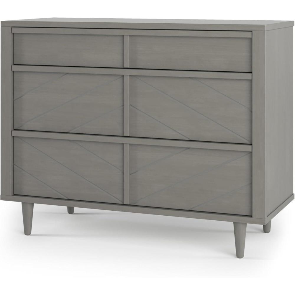 imageChild Craft Surrey Hill 3 Drawer Dresser forNursery or Bedroom Plenty of Storage AntiTip Kit Included to Prevent Tipping NonToxic Baby Safe Finish Toasted ChestnutLunar Gray