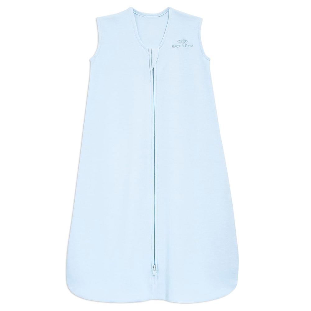 imageHALO SleepSack 100 Cotton Wearable Blanket Swaddle Transition Sleeping Bag TOG 05 Blue Thyme Large 1218 MonthsBaby Blue