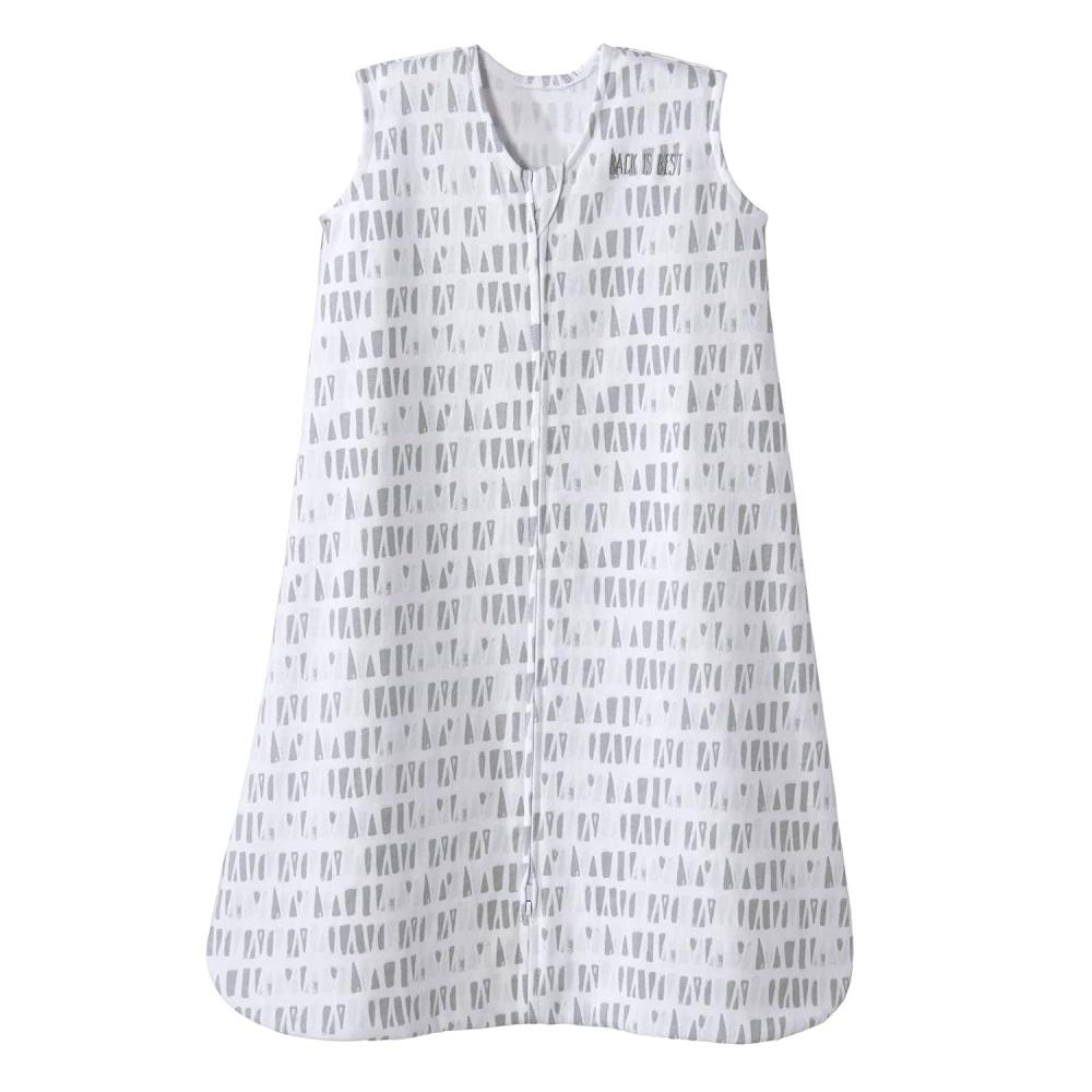 imageHALO SleepSack 100 Cotton Wearable Blanket Swaddle Transition Sleeping Bag TOG 05 Blue Thyme Large 1218 MonthsGrey Squares Triangles