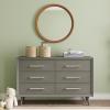 Child Craft 6-Drawer Cranbrook Double Dresser for Nursery or Bedroom, Plenty of Storage, Anti-Tip Kit Included to Prevent Tipping, Non-Toxic, Baby Safe Finish (Lunar Gray)(Lunar Gray)