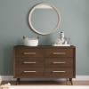 Child Craft 6-Drawer Cranbrook Double Dresser for Nursery or Bedroom, Plenty of Storage, Anti-Tip Kit Included to Prevent Tipping, Non-Toxic, Baby Safe Finish (Lunar Gray)(Toasted Chestnut Brown)