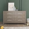 Child Craft 6-Drawer Kieran Dresser for Nursery or Bedroom, Plenty of Storage, Anti-Tip Kit Included to Prevent Tipping, Non-Toxic, Baby Safe Finish, Ready-to-Assemble (Toasted Chestnut)(Grey)