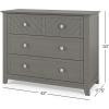 Child Craft Atwood 3 Drawer Dresser for Nursery or Bedroom, Plenty of Storage, Anti-Tip Kit Included to Prevent Tipping, Non-Toxic, Baby Safe Finish (Lunar Gray)