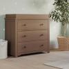 Child Craft Harmony 3 Drawer Dresser with Removable Changing Table Topper for Nursery or Bedroom, Plenty of Storage, Anti-Tip Kit Included to Prevent Tipping, Non-Toxic, Baby Safe Finish (Matte White)(Dusty Heather)