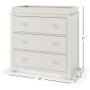 Child Craft Harmony 3 Drawer Dresser with Removable Changing Table Topper for Nursery or Bedroom, Plenty of Storage, Anti-Tip Kit Included to Prevent Tipping, Non-Toxic, Baby Safe Finish (Matte White)(Brushed Cotton)