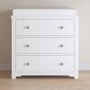 Child Craft Harmony 3 Drawer Dresser with Removable Changing Table Topper for Nursery or Bedroom, Plenty of Storage, Anti-Tip Kit Included to Prevent Tipping, Non-Toxic, Baby Safe Finish (Matte White)(White)
