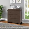 Child Craft Harmony 3 Drawer Dresser with Removable Changing Table Topper for Nursery or Bedroom, Plenty of Storage, Anti-Tip Kit Included to Prevent Tipping, Non-Toxic, Baby Safe Finish (Matte White)(Brushed Truffle)