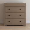 Child Craft Harmony 3 Drawer Dresser with Removable Changing Table Topper for Nursery or Bedroom, Plenty of Storage, Anti-Tip Kit Included to Prevent Tipping, Non-Toxic, Baby Safe Finish (Matte White)(Dusty Heather)