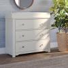 Child Craft Harmony 3 Drawer Dresser with Removable Changing Table Topper for Nursery or Bedroom, Plenty of Storage, Anti-Tip Kit Included to Prevent Tipping, Non-Toxic, Baby Safe Finish (Matte White)(Brushed Cotton)