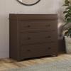 Child Craft Harmony 3 Drawer Dresser with Removable Changing Table Topper for Nursery or Bedroom, Plenty of Storage, Anti-Tip Kit Included to Prevent Tipping, Non-Toxic, Baby Safe Finish (Matte White)(Brushed Truffle)