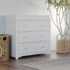 Child Craft Harmony 3 Drawer Dresser with Removable Changing Table Topper for Nursery or Bedroom, Plenty of Storage, Anti-Tip Kit Included to Prevent Tipping, Non-Toxic, Baby Safe Finish (Matte White)(White)
