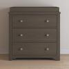 Child Craft Harmony 3 Drawer Dresser with Removable Changing Table Topper for Nursery or Bedroom, Plenty of Storage, Anti-Tip Kit Included to Prevent Tipping, Non-Toxic, Baby Safe Finish (Matte White)(Dapper Gray)