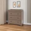 Child Craft Harmony 3 Drawer Dresser with Removable Changing Table Topper for Nursery or Bedroom, Plenty of Storage, Anti-Tip Kit Included to Prevent Tipping, Non-Toxic, Baby Safe Finish (Matte White)(Dusty Heather)