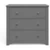 Child Craft Harmony 3 Drawer Dresser with Removable Changing Table Topper for Nursery or Bedroom, Plenty of Storage, Anti-Tip Kit Included to Prevent Tipping, Non-Toxic, Baby Safe Finish (Matte White)(Cool Gray)