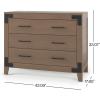 Child Craft Lucas 3 Drawer Dresser for Nursery or Bedroom, Plenty of Storage, Anti-Tip Kit Included to Prevent Tipping, Non-Toxic, Baby Safe Finish (Nutmeg)(Dusty Heather)