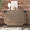 Child Craft Lucas 3 Drawer Dresser for Nursery or Bedroom, Plenty of Storage, Anti-Tip Kit Included to Prevent Tipping, Non-Toxic, Baby Safe Finish (Nutmeg)(Dusty Heather)