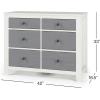 Child Craft Ocean Grove 6 Drawer Dresser for Nursery or Bedroom, Plenty of Storage, Anti-Tip Kit Included to Prevent Tipping, Non-Toxic, Baby Safe Finish (White/Gray)(White / Gray)