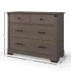 Child Craft Redmond 3 Drawer Dresser for Nursery or Bedroom, Plenty of Storage, Anti-Tip Kit Included to Prevent Tipping, Non-Toxic, Baby Safe Finish (Dapper Gray)(Grey)