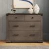 Child Craft Redmond 3 Drawer Dresser for Nursery or Bedroom, Plenty of Storage, Anti-Tip Kit Included to Prevent Tipping, Non-Toxic, Baby Safe Finish (Dapper Gray)(Grey)