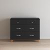 Child Craft SOHO 3 Drawer Dresser for Nursery or Bedroom, Plenty of Storage, Anti-Tip Kit Included to Prevent Tipping, Non-Toxic, Baby Safe Finish (Ebony)(Ebony)