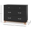 Child Craft SOHO 3 Drawer Dresser for Nursery or Bedroom, Plenty of Storage, Anti-Tip Kit Included to Prevent Tipping, Non-Toxic, Baby Safe Finish (Ebony)(Ebony)