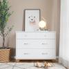 Child Craft SOHO 3 Drawer Dresser for Nursery or Bedroom, Plenty of Storage, Anti-Tip Kit Included to Prevent Tipping, Non-Toxic, Baby Safe Finish (Ebony)(White)