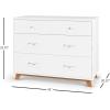 Child Craft SOHO 3 Drawer Dresser for Nursery or Bedroom, Plenty of Storage, Anti-Tip Kit Included to Prevent Tipping, Non-Toxic, Baby Safe Finish (Ebony)(White)