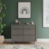 Child Craft Surrey Hill 3 Drawer Dresser for-Nursery or Bedroom, Plenty of Storage, Anti-Tip Kit Included to Prevent Tipping, Non-Toxic, Baby Safe Finish (Toasted Chestnut)(Lunar Gray)