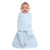 HALO 100% Cotton Sleepsack Swaddle, 3-Way Adjustable Wearable Blanket, TOG 1.5, Baby Blue, Newborn, 0-3 Months(Baby Blue)