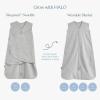 HALO 100% Cotton Sleepsack Swaddle, 3-Way Adjustable Wearable Blanket, TOG 1.5, Baby Blue, Newborn, 0-3 Months(Cream)